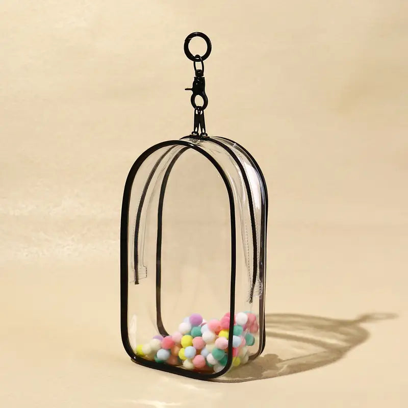 1 Labubu PVC-Aufbewahrungsbox mit Schlüsselanhänger – Schutzetui – Kleine Box