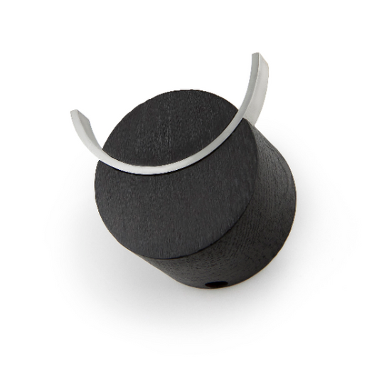 Wandhaken DEER | Schwarz lackiertes Eichenholz, Edelstahl