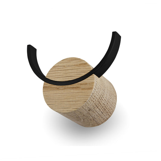 Wandhaken DEER | Eichenholz, schwarz lackierter StahlWandhaken DEER | Eichenholz, schwarz lackierter Stahl