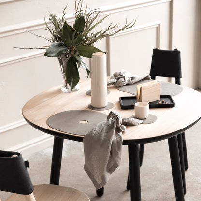 Tischset und Untersetzer aus Echtleder, Beige