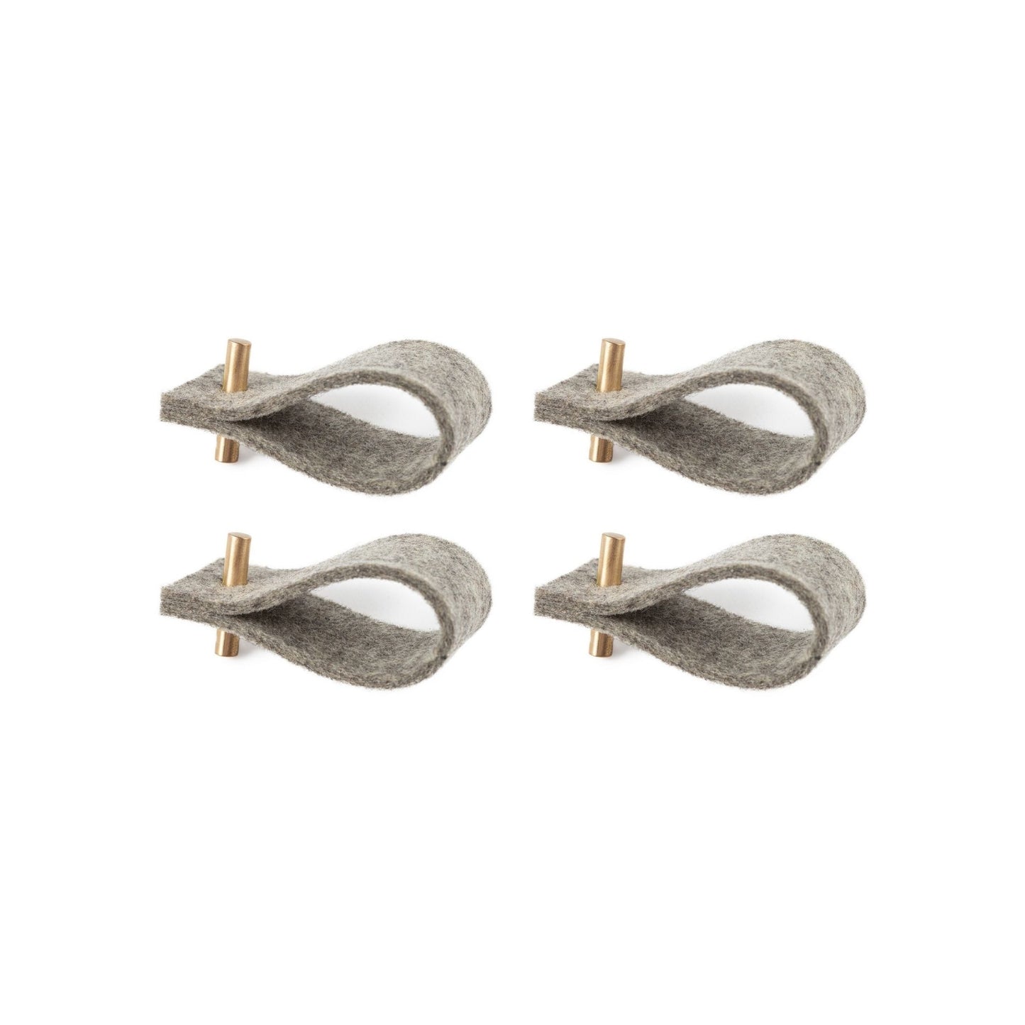 Serviettenringe aus Filz | 4er-Set | Grau