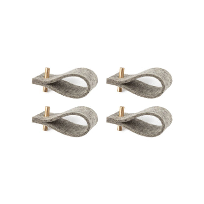 Serviettenringe aus Filz | 4er-Set | Grau
