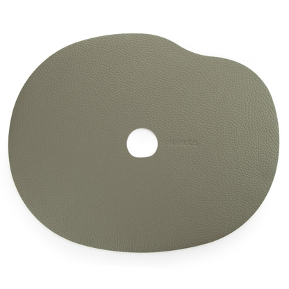 Tischset und Untersetzer aus echtem Leder | Olivgrün
