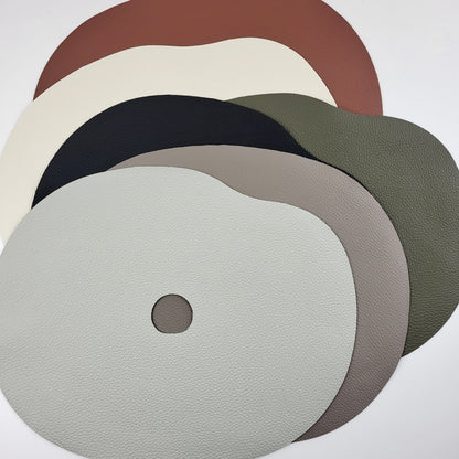 Tischset und Untersetzer aus echtem Leder | Olivgrün