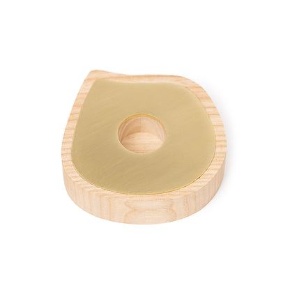 Kerzenhalter für Stabkerzen oder Teelichter | Eschenholz, Messing