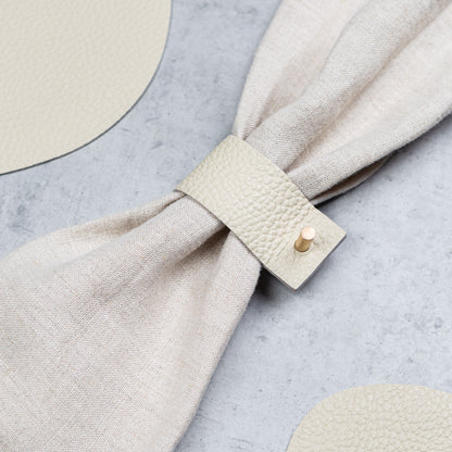 Serviettenringe aus Leder (4er-Set)