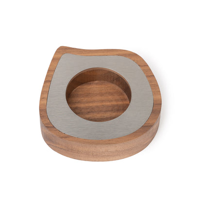 Kerzenhalter für Stabkerzen oder Teelichter | Nussbaum, Edelstahl