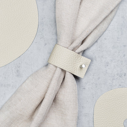 Serviettenringe aus Leder (4er-Set)